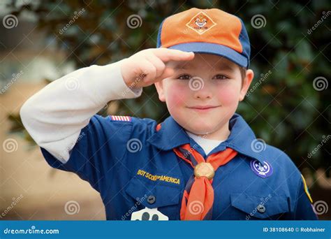 Cub Scout Giving Boy Scout Salute Editorial Image - Image: 38108640