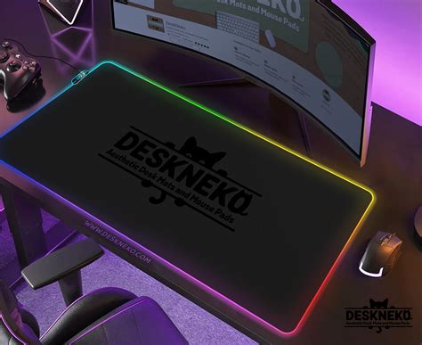 Custom RGB Desk Mat LED Light Personalized Gaming Mousepad - Etsy