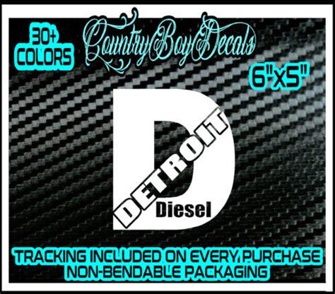 DETROIT DIESEL D Vinyl Decal Sticker TRUCK Turbo Lifted Engine ...