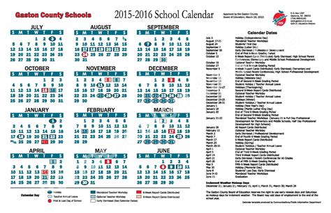 Gaston County School Calendar 2023 - Schoolcalendars.net