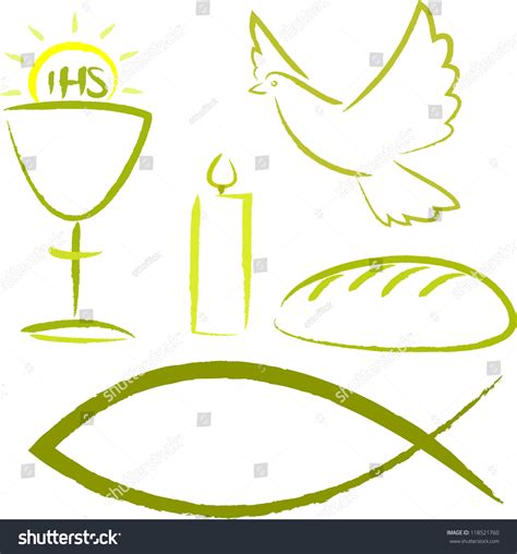 Holy Communion - Religious Symbols Stock Vector Illustration 118521760 ...