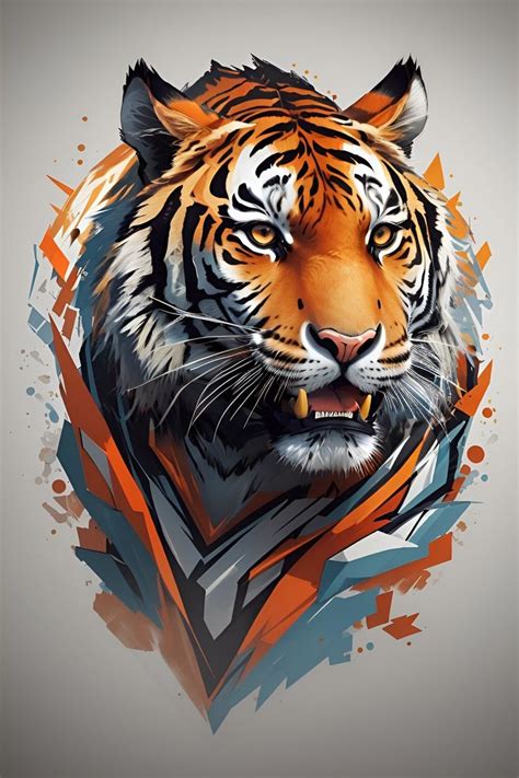 Tiger Head Vector Graphic PNG 6000x9000 Pixels Transparent - Etsy ...