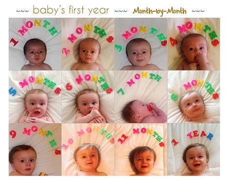 joie de vivre.: Baby's first year: Monthly photo collage