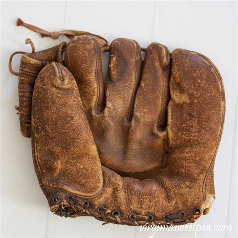 Investigating Vintage Baseball Gloves - Sweet Pea