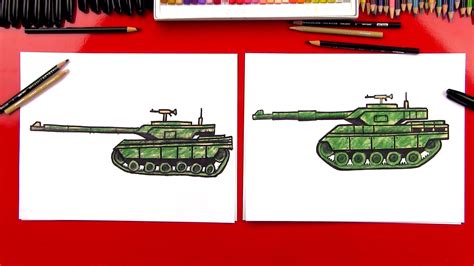 How To Draw A Realistic Tank - Art For Kids Hub