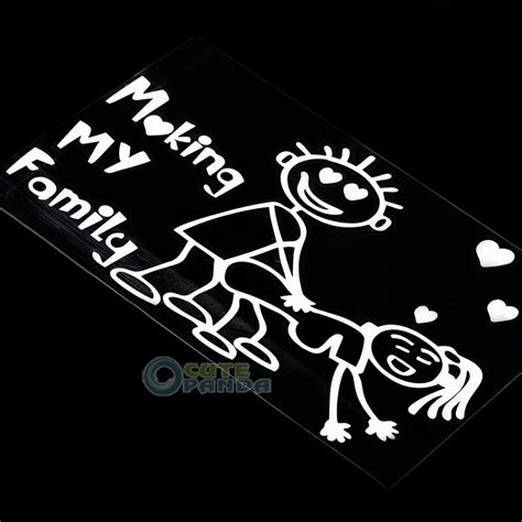 Making My Family Stick Figure Funny Window Vinyl Decal Sticker Car Fun ...