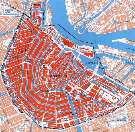 Map of Amsterdam, The Netherlands