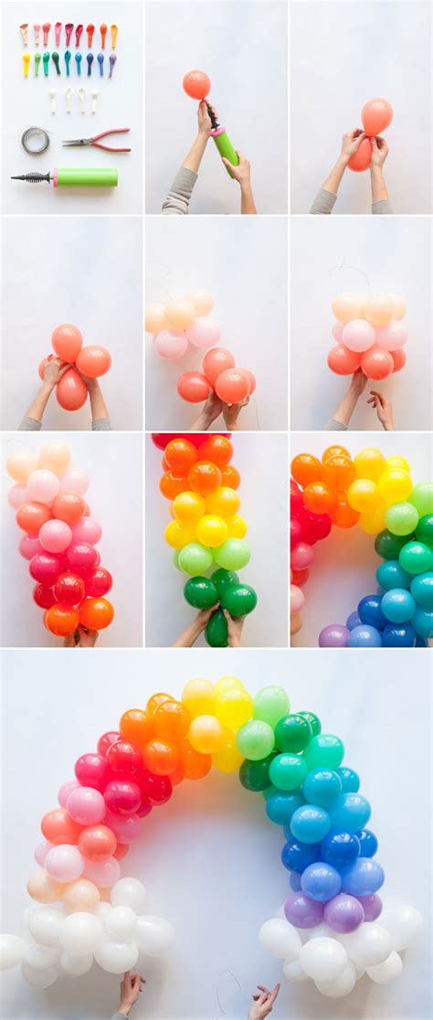 Mini Rainbow Balloon Arch DIY