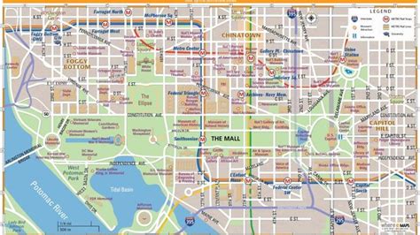 map of the National Mall in Washington D.C. | National mall map ...