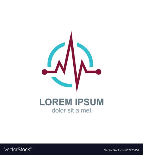 Medic pulse logo Royalty Free Vector Image - VectorStock