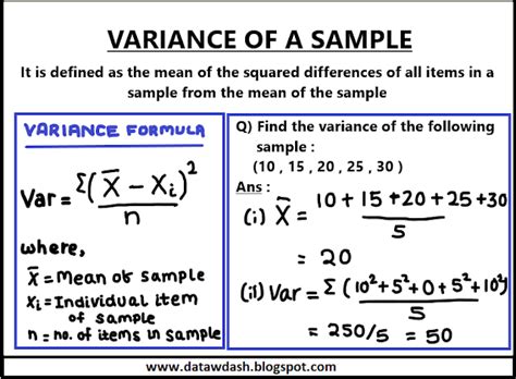 what is variance in statistics and how to calculate variance of a small ...