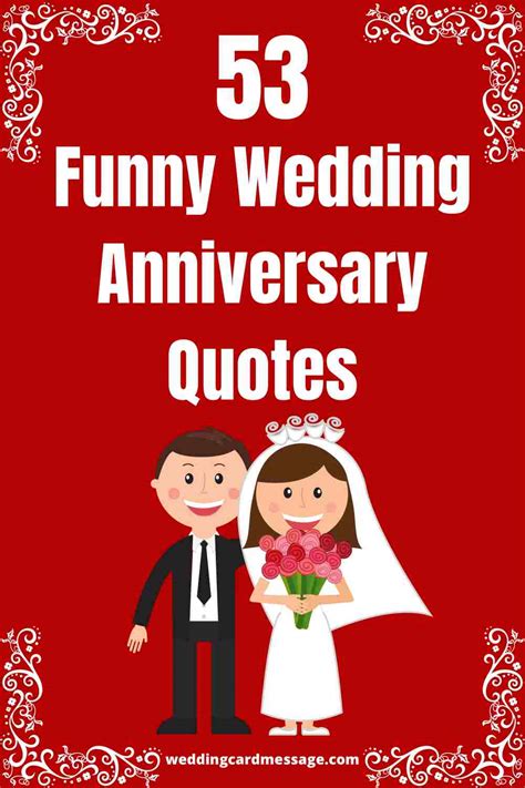 53 Funny Wedding Anniversary Quotes and Sayings - Wedding Card Message