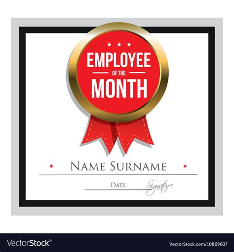 Employee Month Certificate Template