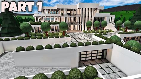 Bloxburg: Modern Mega Mansion Speedbuild Part: 1/5 (Exterior) in 2022 ...