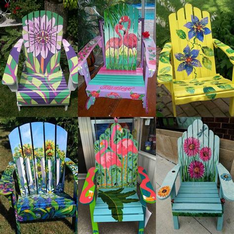 Do this to plastic chairs? | Painted chairs, Whimsical painted ...