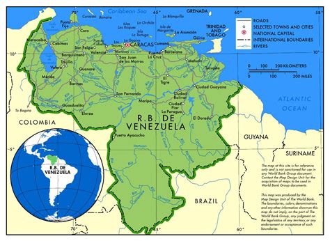 Large political map of Venezuela with roads and major cities | Vidiani ...