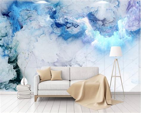 Beibehang Custom wallpaper modern minimalist abstract colorful cloud ...