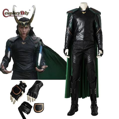 Cosplaydiy Superher THOR:Ragnarok Loki Cosplay Costume Loki Laufeyson ...