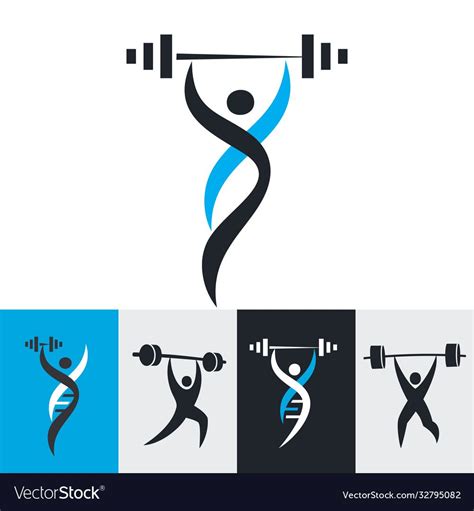 Health and fitness logos vector image on VectorStock | Fitness logo ...