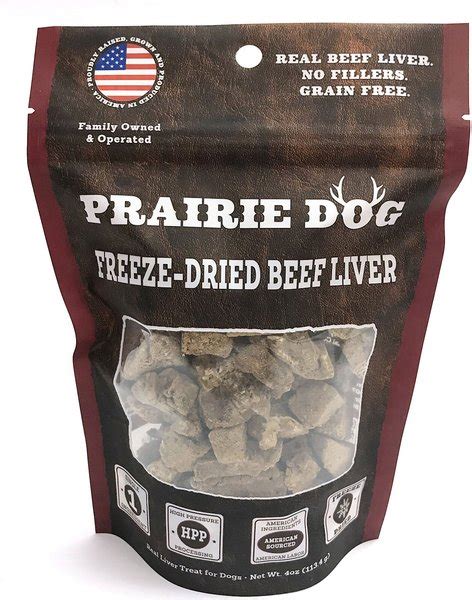 Discontinued - PRAIRIE DOG Beef Liver Freeze-Dried Dog Treats, 4-oz bag ...