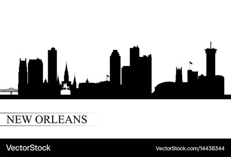 New orleans city skyline silhouette background Vector Image