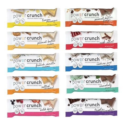 Power Crunch Original Protein Bars, Variety Pack. (Bast Variety Pack of ...