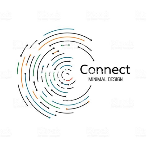 Abstract network connection. icon logo design. Vector Illustration ...