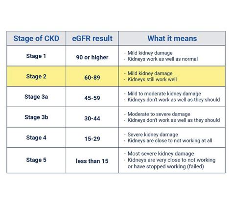 Stages of kidney disease