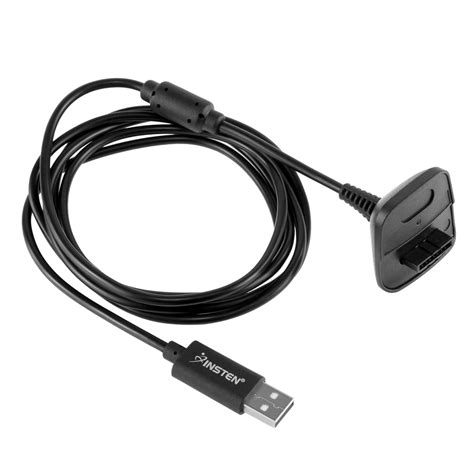 Insten Wireless Controller Charging Cable For MicroSoft xBox 360, Black