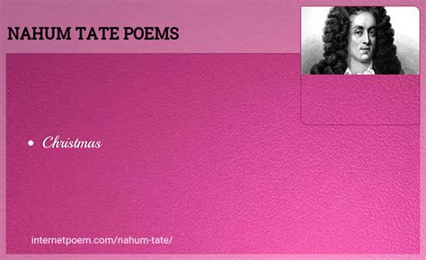 Nahum Tate Earth Poems