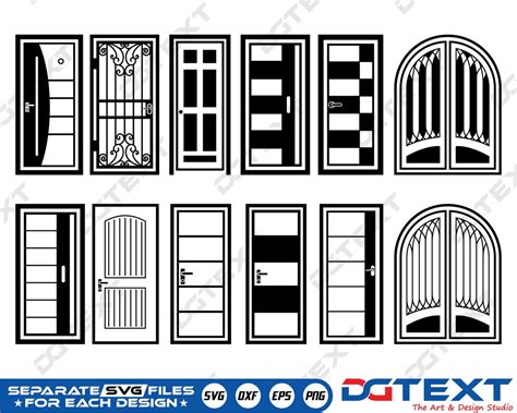 Door SVG, Door Vector, Silhouette, Cricut File, Clipart, Cuttable ...