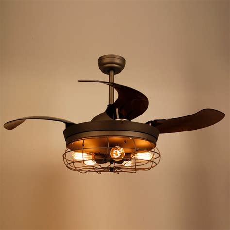 Williston Forge 46" Schumaker 4 - Blade Retractable Blades Ceiling Fan ...