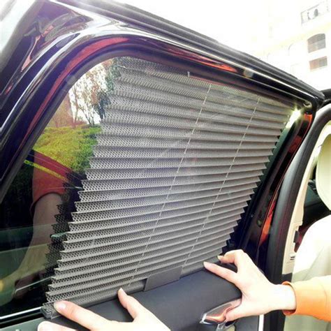 Car Window Blinds Sun Block Shades Auto Retractable Side Car Window Sun ...