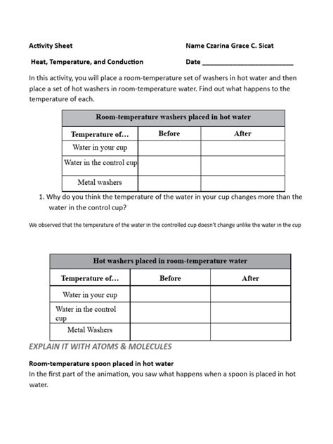 Lab Report 1 Template | PDF | Heat | Temperature