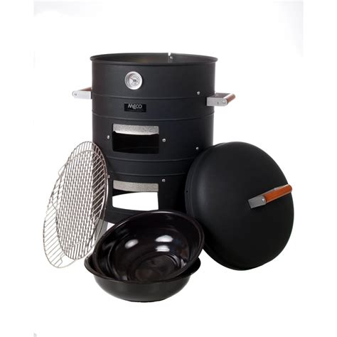 Meco Charcoal Water Vertical BBQ Meat Smoker - Black - 5023I : Charcoal ...