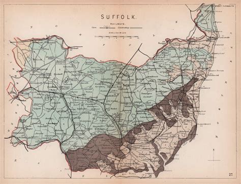 Suffolk | Antique Suffolk county maps, old road maps, town plans ...