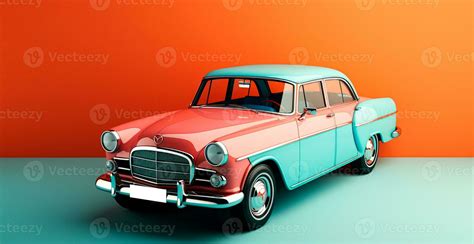 AI generated Retro car on isolated background - AI generated image ...