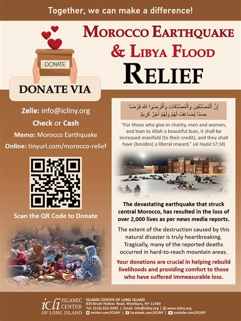 Morocco Earthquake Relief – Islamic Center of Long Island