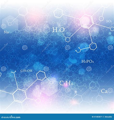 Chemical Abstract Background Stock Illustration - Illustration of model ...