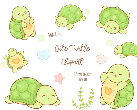 Cute Turtles Clipart