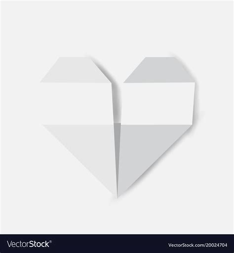 Fold a piece of paper as a heart shape Royalty Free Vector