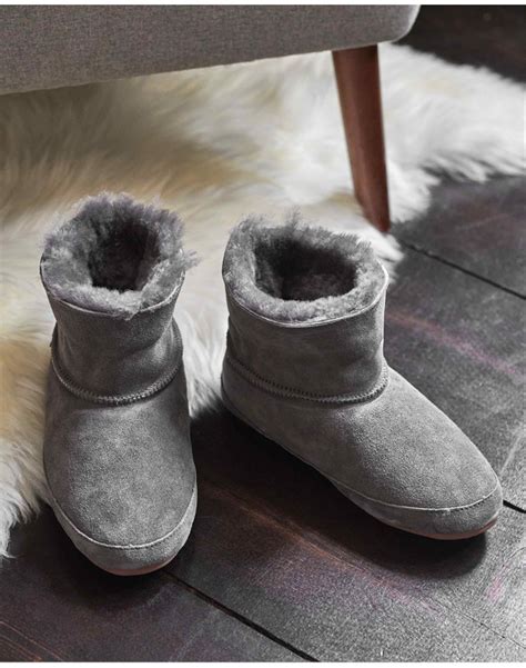 Grey | Sheepskin Slipper Boot | Pure Collection