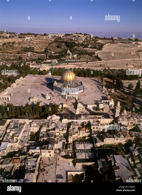 Temple Mount Jerusalem Aerial View High Resolution Stock Photography ...