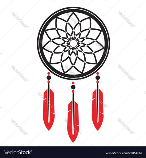 Dream catcher symbol isolated on white Royalty Free Vector