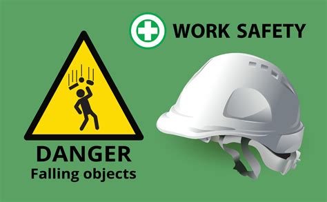 Falling objects, warning sign, safety first, Engineer helmet ...