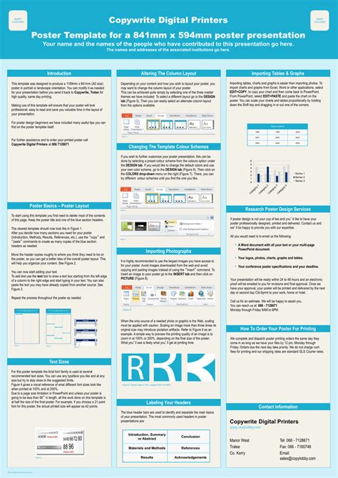 A1 Poster Template Powerpoint Free Download - Get What You Need