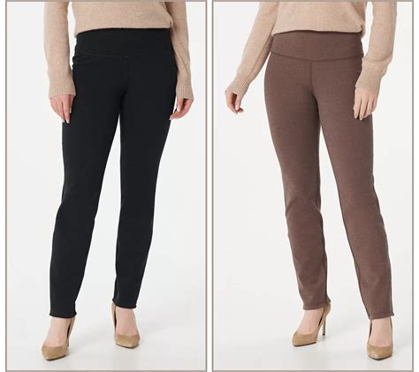 Women with Control Renee's Reversibles Regular Slim Leg Pants - QVC.com