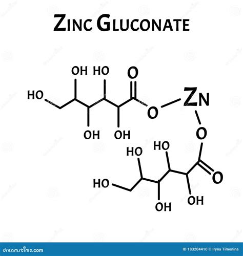 Zinc Gluconate Molecule. It Is Ionic Compound, Zinc Salt Of Gluconic ...