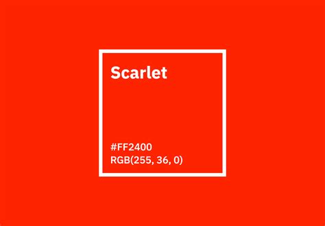 Scarlet Color - Hex, RGB, CMYK, Pantone | Color Codes - U.S. Brand Colors