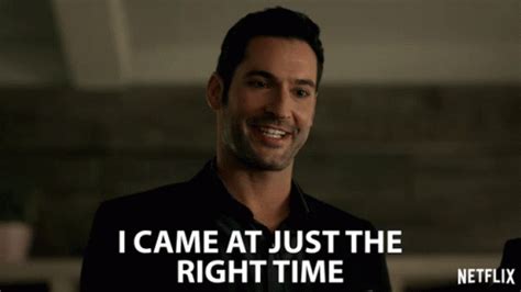 I Came At Just The Right Time Lucifer Morningstar GIF - I Came At Just ...